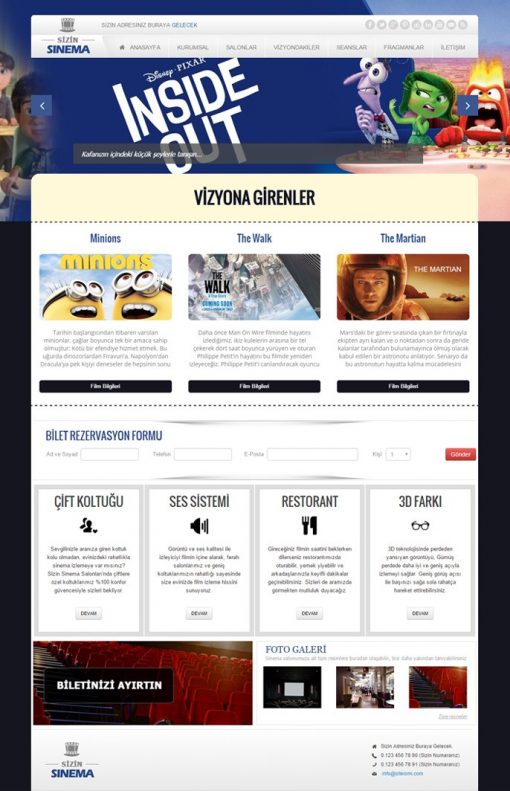Sinema Salonu İnternet Sitesi